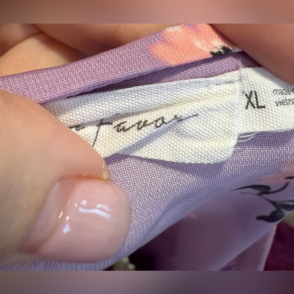 All in Favor Lavender and Pink Floral Dress - Picture 4 of 5